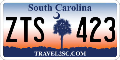 SC license plate ZTS423