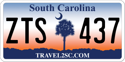 SC license plate ZTS437