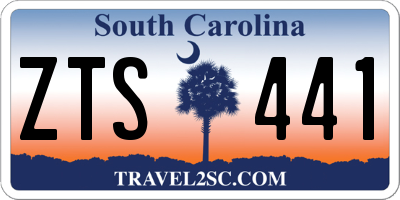 SC license plate ZTS441