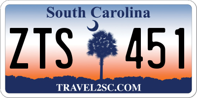SC license plate ZTS451