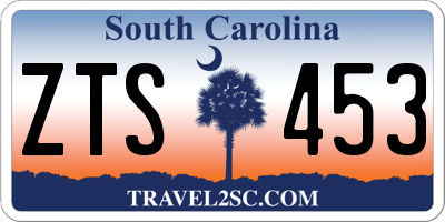 SC license plate ZTS453