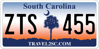 SC license plate ZTS455