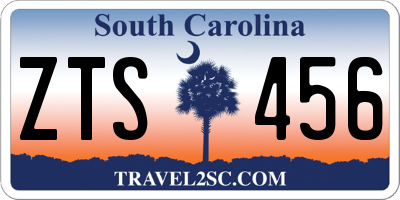 SC license plate ZTS456