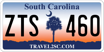 SC license plate ZTS460
