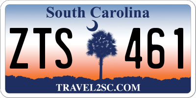 SC license plate ZTS461