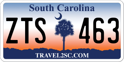 SC license plate ZTS463