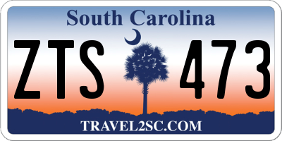 SC license plate ZTS473