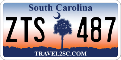 SC license plate ZTS487
