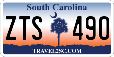 SC license plate ZTS490