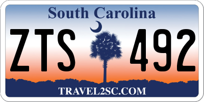 SC license plate ZTS492
