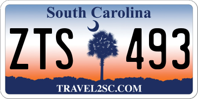 SC license plate ZTS493