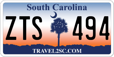 SC license plate ZTS494