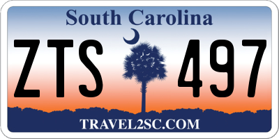 SC license plate ZTS497