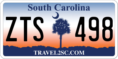 SC license plate ZTS498