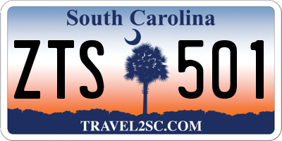 SC license plate ZTS501