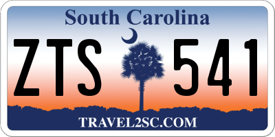 SC license plate ZTS541