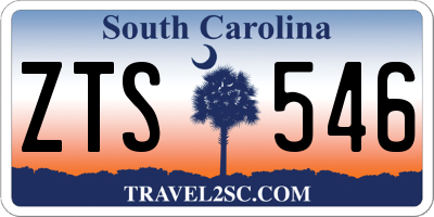 SC license plate ZTS546