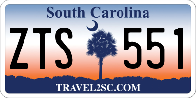 SC license plate ZTS551