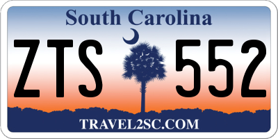 SC license plate ZTS552