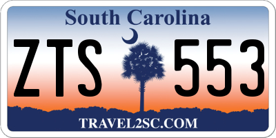 SC license plate ZTS553