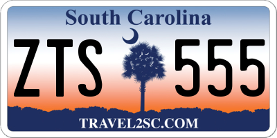 SC license plate ZTS555