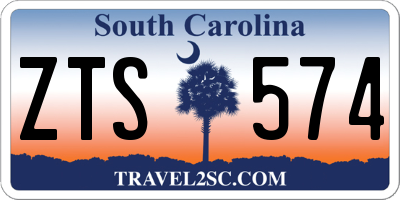 SC license plate ZTS574