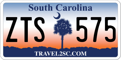 SC license plate ZTS575