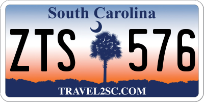 SC license plate ZTS576