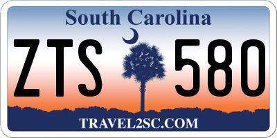 SC license plate ZTS580
