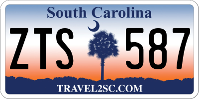 SC license plate ZTS587