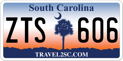 SC license plate ZTS606