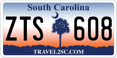 SC license plate ZTS608