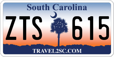 SC license plate ZTS615