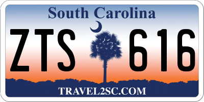 SC license plate ZTS616