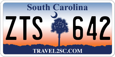 SC license plate ZTS642