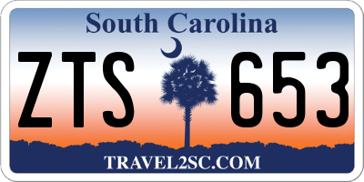 SC license plate ZTS653