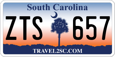 SC license plate ZTS657