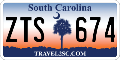 SC license plate ZTS674