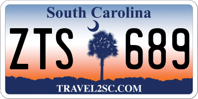 SC license plate ZTS689