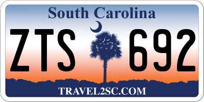 SC license plate ZTS692