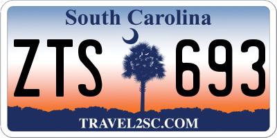SC license plate ZTS693