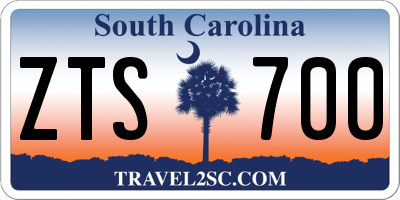 SC license plate ZTS700