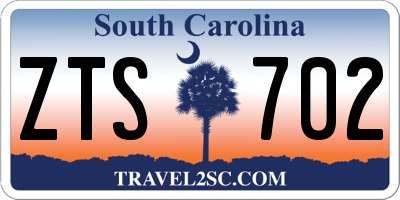 SC license plate ZTS702