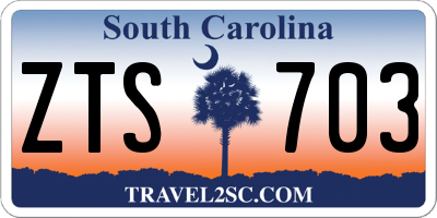 SC license plate ZTS703
