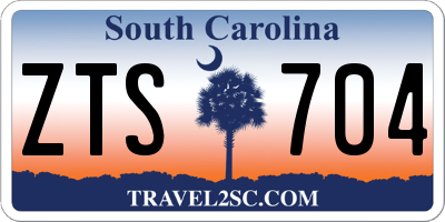 SC license plate ZTS704