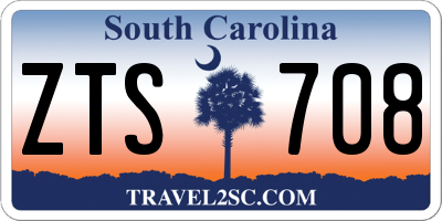 SC license plate ZTS708
