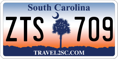 SC license plate ZTS709