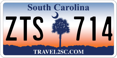 SC license plate ZTS714