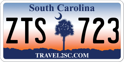 SC license plate ZTS723