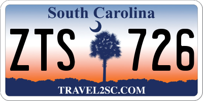 SC license plate ZTS726